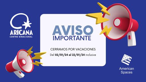 AVISO IMPORTANTE: CERRAMOS POR VACACIONES!