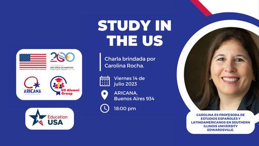 INVITACIÓN CHARLA: Study in the US con Caro Rocha